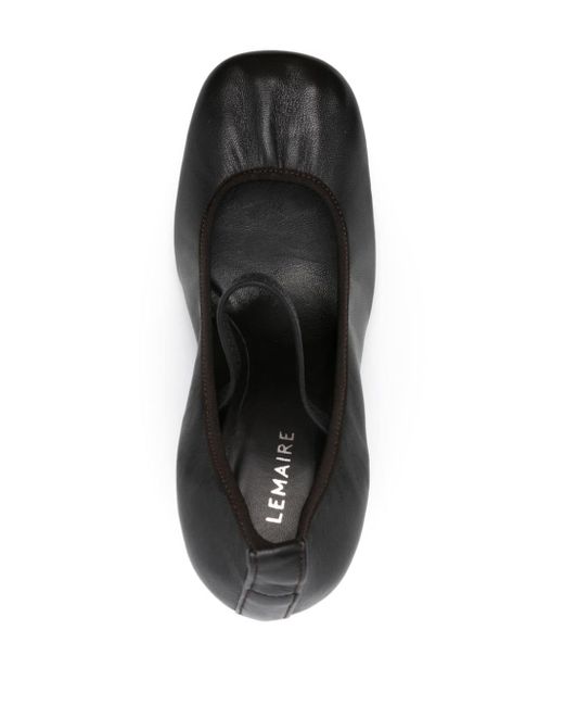 Lemaire Black 55Mm Square Ballet Flats for men