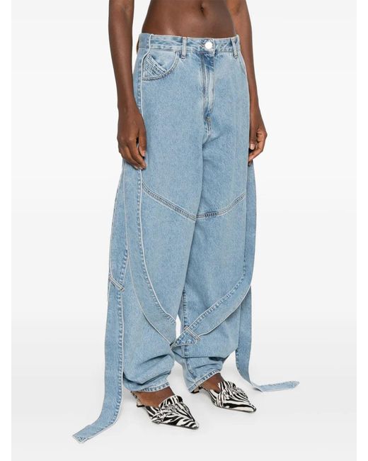 The Attico Blue Oversized Denim Jeans