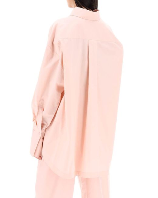 Camicia Oversize Asimmetrica Diana di The Attico in Pink