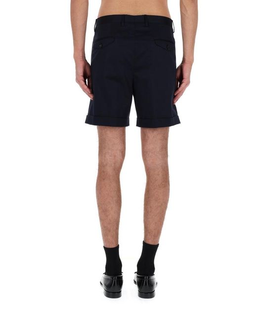 Lardini Blue Cotton Tailored Shorts for men