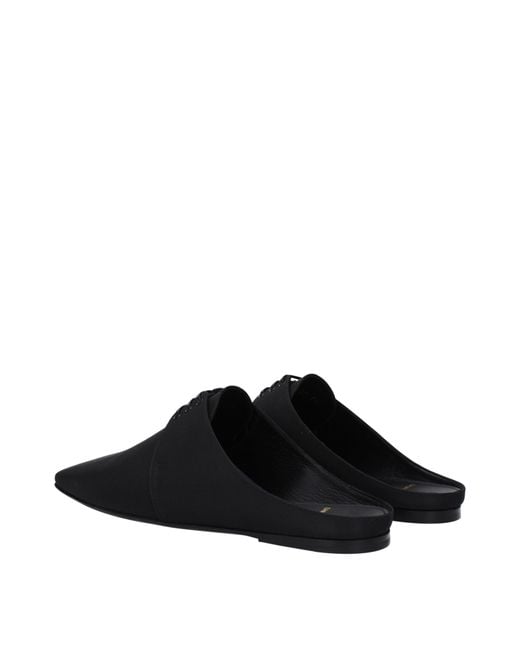 Saint Laurent Black Ciabatte E Zoccoli Terence Uomo Tessuto Nero for men