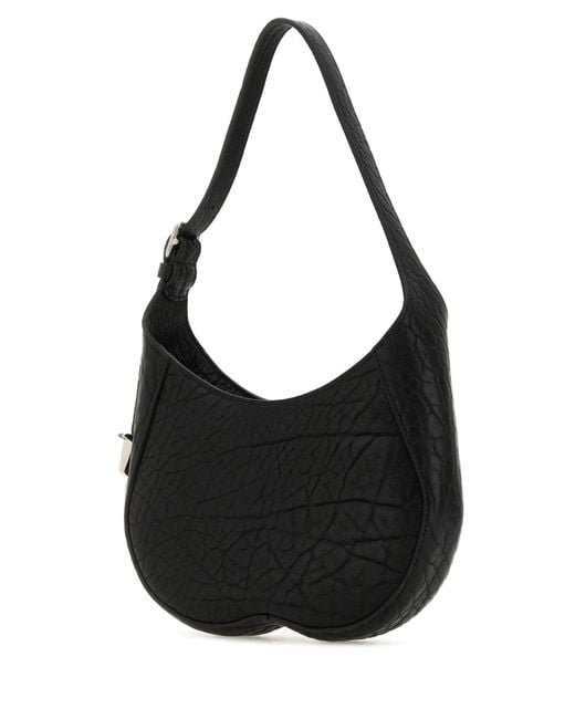 Burberry Black Leather Small Chess Shoulder Bag for men