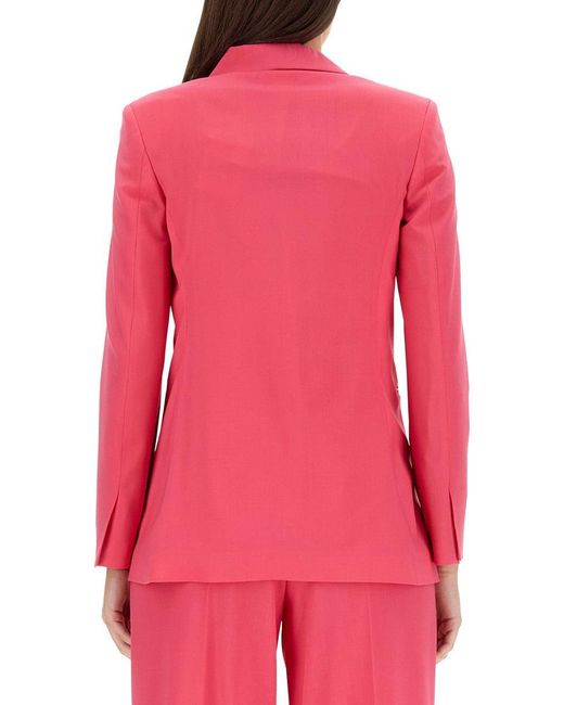 Alysi Red Single-Breasted Jacket
