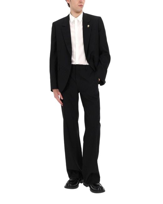 Gucci Black Single Breasted Jacket With "Gg" Weave for men