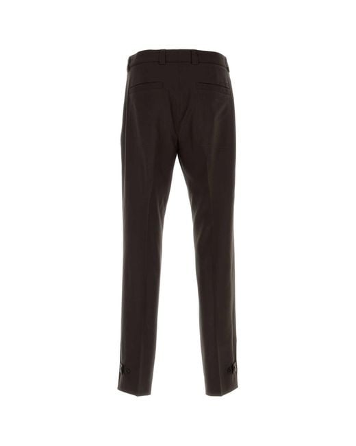 Gucci Black Flat Front Pants for men