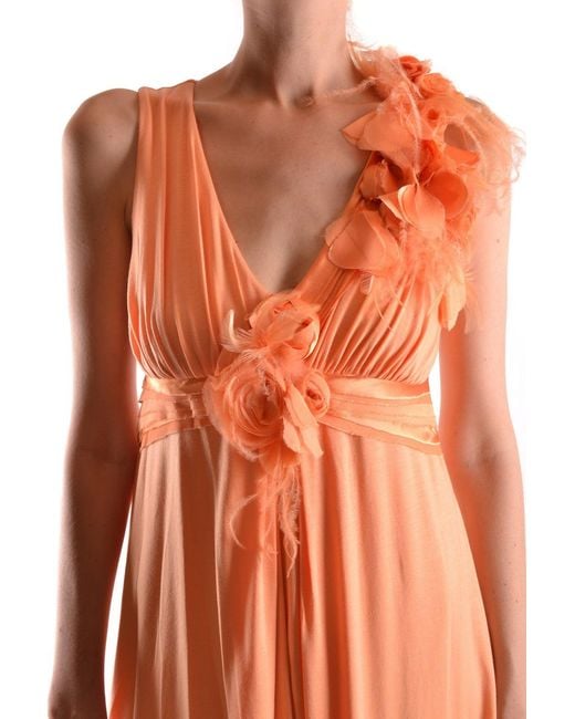 Elisabetta Franchi Orange Dress