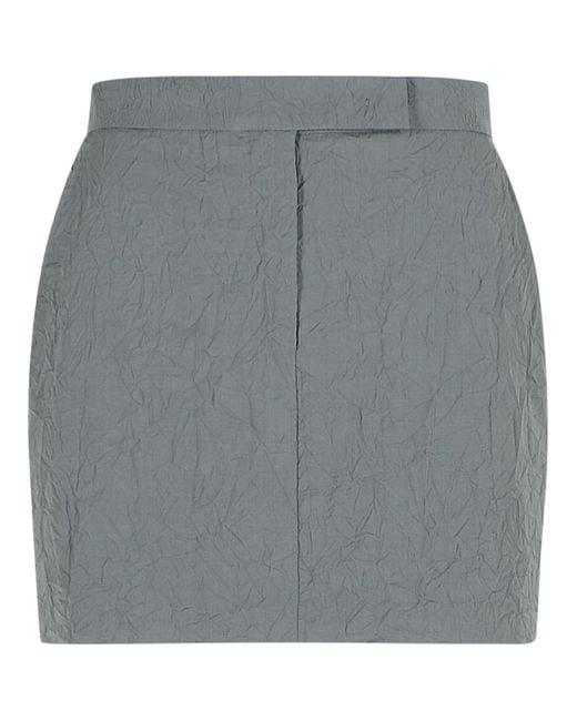 Max Mara Gray Abate' Virgin Wool Skirt