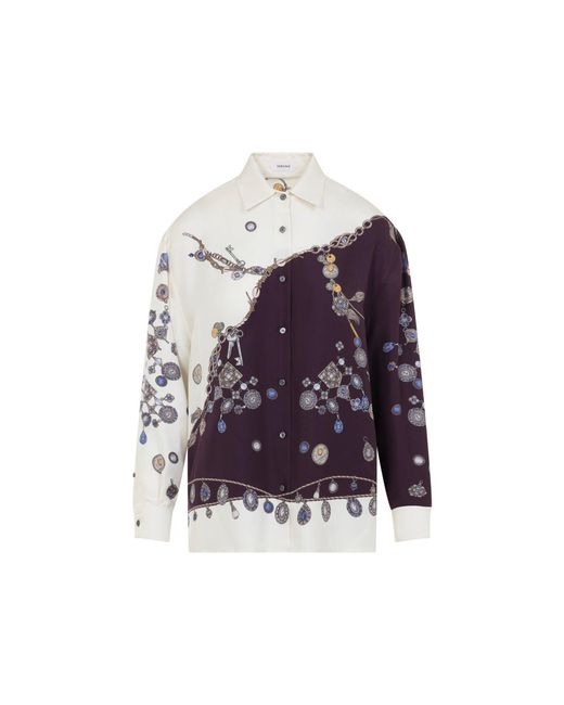 Versace Purple Silk Shirt
