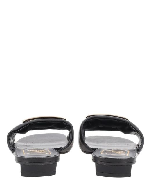 Roger Vivier White Mule Sandal Belle Leather