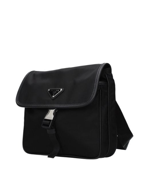 Prada Black Fabric Shoulder Bags