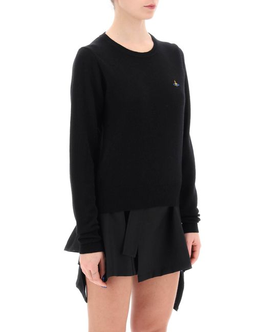 Pullover Bea Con Logo Ricamato di Vivienne Westwood in Black