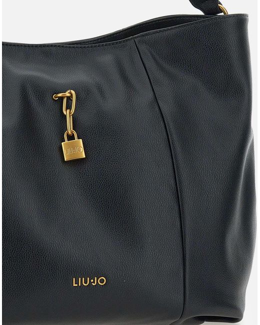 Liu Jo Black Ecs Hobo Vegan Leather Shoulder Bag