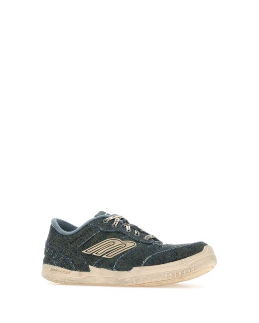 Balenciaga Green Denim Hamptons Sneakers for men