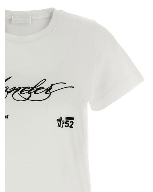 Moncler White T-Shirts And Polos