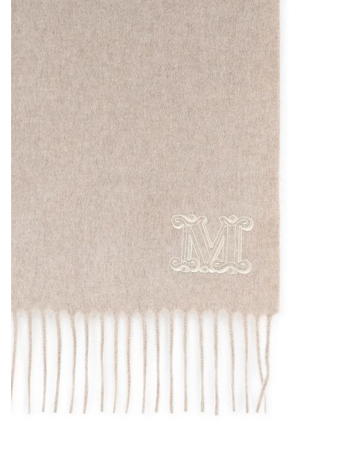Max Mara White 'Wsdalia' Cashmere Stole