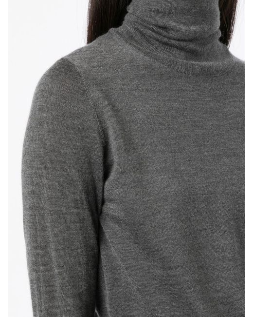 Brunello Cucinelli Cashmere Turtle Neck Sweater in het Gray