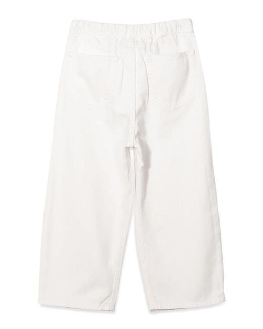 MM6 by Maison Margiela White Pantaloni