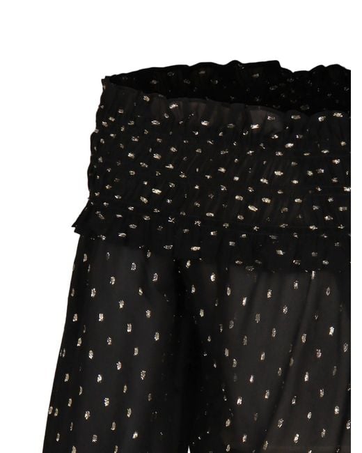 Self-Portrait Black And Chiffon Top