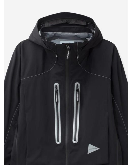 And Wander Black Pertex Shield Nylon Jacket