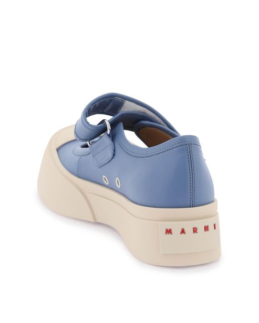 Marni Blue Pablo Mary Jane Nappa Leder -Sneaker