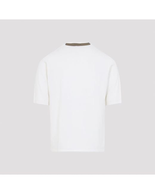 Sease White Easy Care Waffle T Shirt