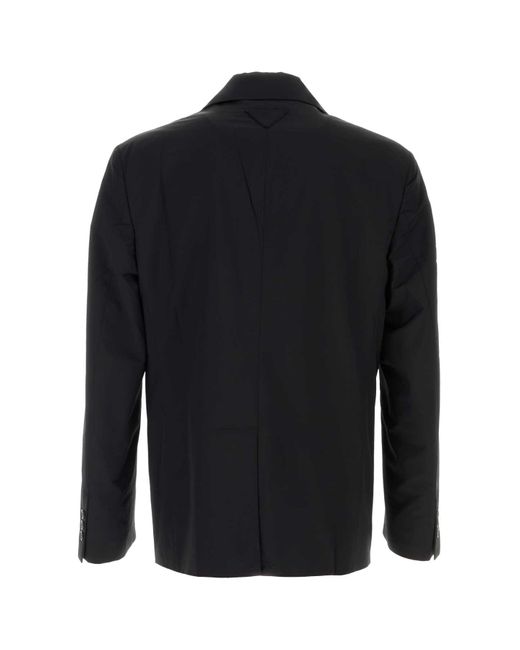 Prada Black Wool Blend Blazer for men