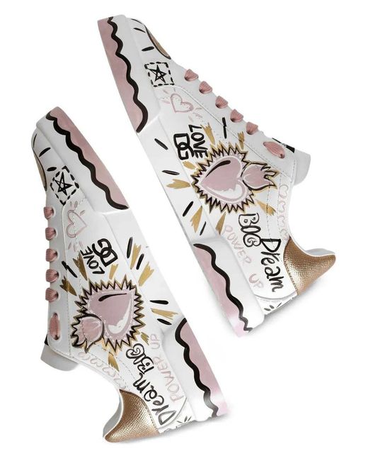 Dolce & Gabbana White Dolce & Gabbana Portofino Sneakers