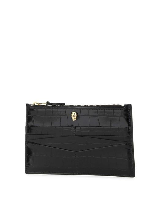 Alexander McQueen Black Leather Pouch for men