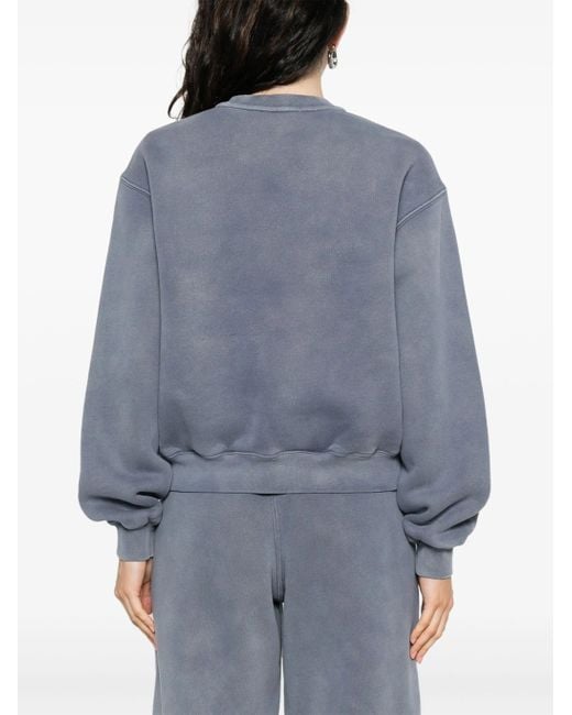 Sweat À Logo Embossé Alexander Wang en coloris Blue