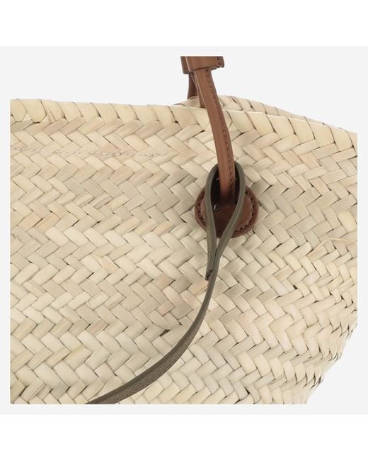 Filippo Catarzi 1910 Natural Straw Bag With Logo