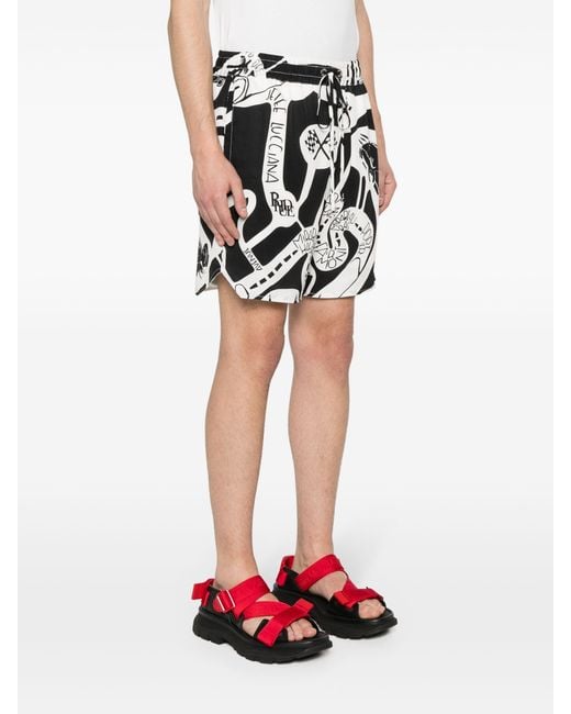 Rhude Black ' Strada Bermuda Shorts for men