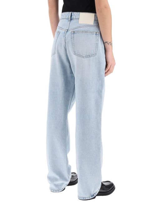 AMI Wide Leg Denim Jeans Met Een Ontspannen Pasvorm in het Blue voor heren