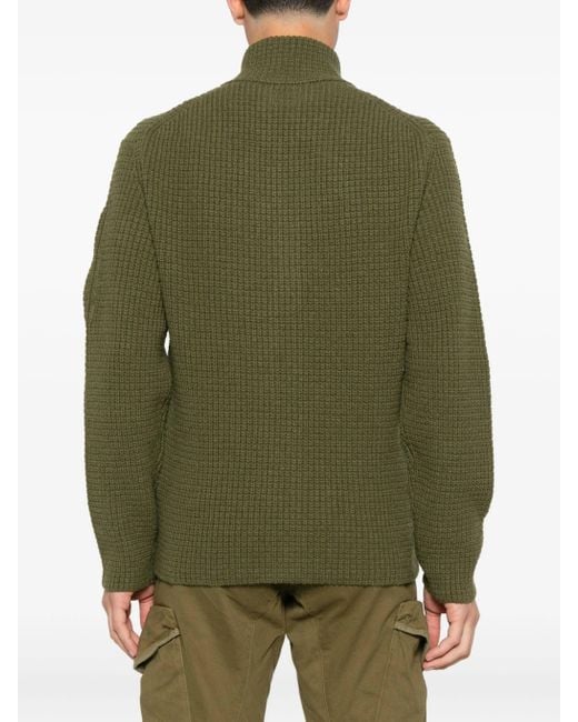 C P Company Green Knitwear Crew Neck
