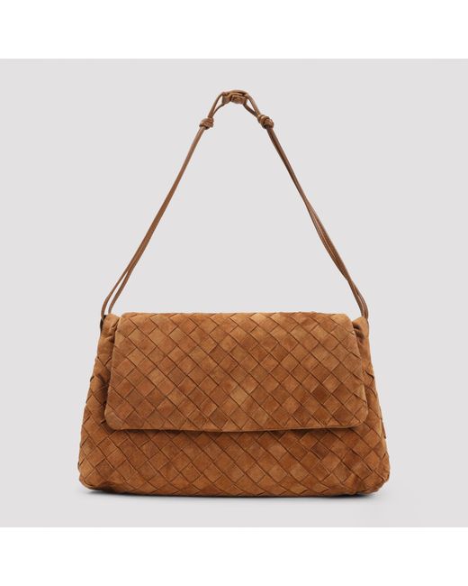 Bottega Veneta Brown Suede Leather Pouch