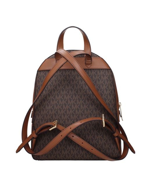 Michael Kors Brown Fabric Backpack