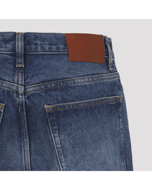 Studio Nicholson Denjo Jeans in het Blue