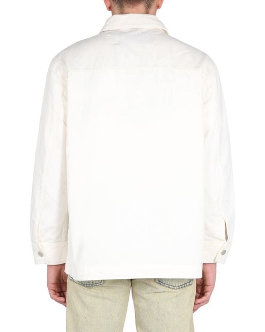 Etudes Studio White Cotton Shirt Jacket