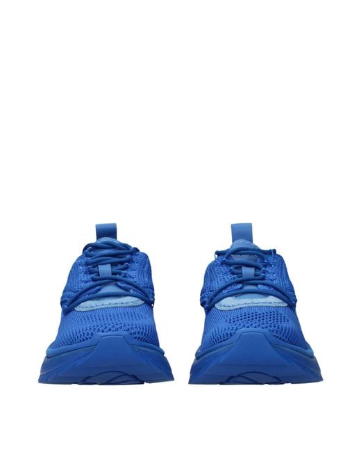 Ferragamo Blue Sneakers Nima Knit Fabric