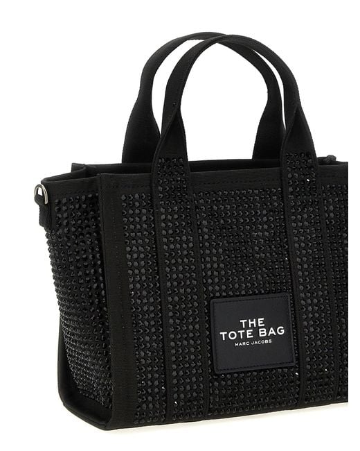 Marc Jacobs Black 'The Crystal Canvas Small Tote' Handbag
