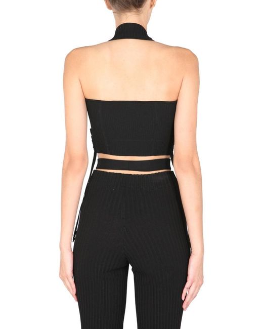 ANDREADAMO Black Ribbed Bustier