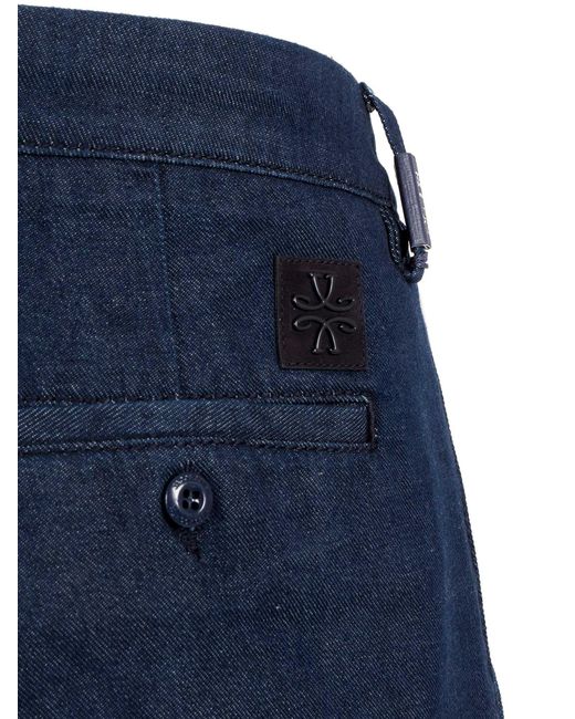 Jacob Cohen Blue Slim Fit Bobby 5 Pockets Pants for men