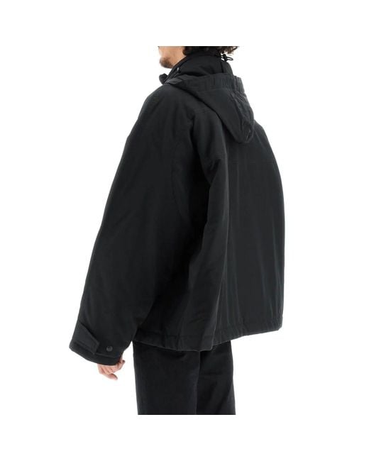 Balenciaga Oversize Parka Jacket in Black for Men | Lyst