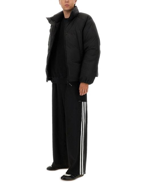 Y-3 Black Quilted Padded Jacket With Oversized Silhouette for men