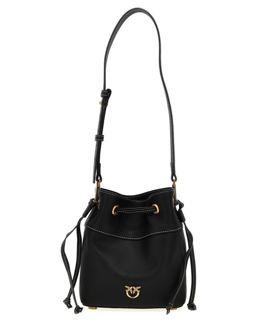 Pinko Black Mini Bucket Bag