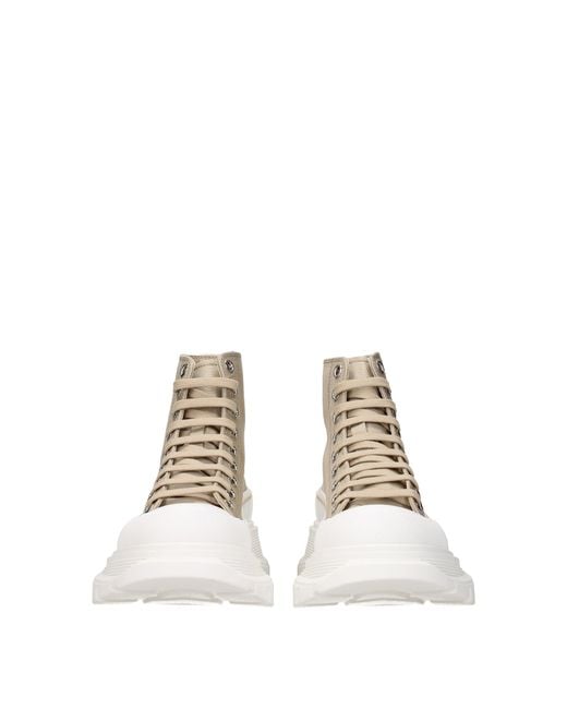McQueen Natural Stivaletti Donna Tessuto for men