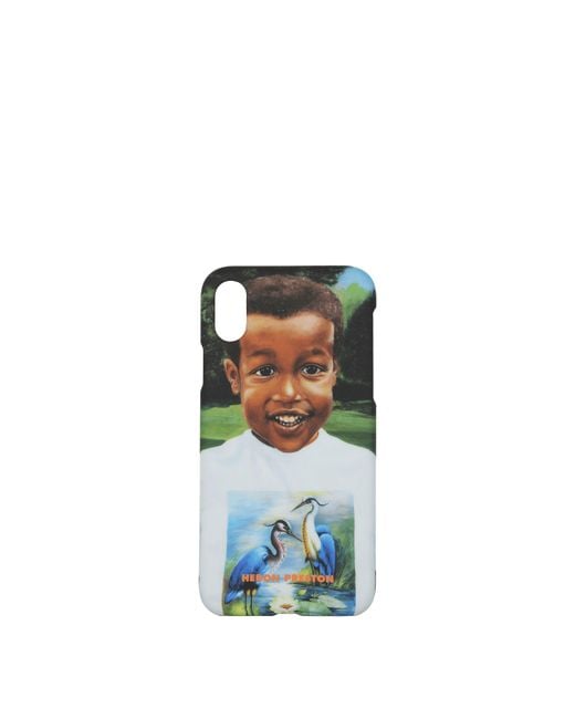 Heron Preston Blue Porta Iphone Iphone Xs Uomo Pvc Multicolore