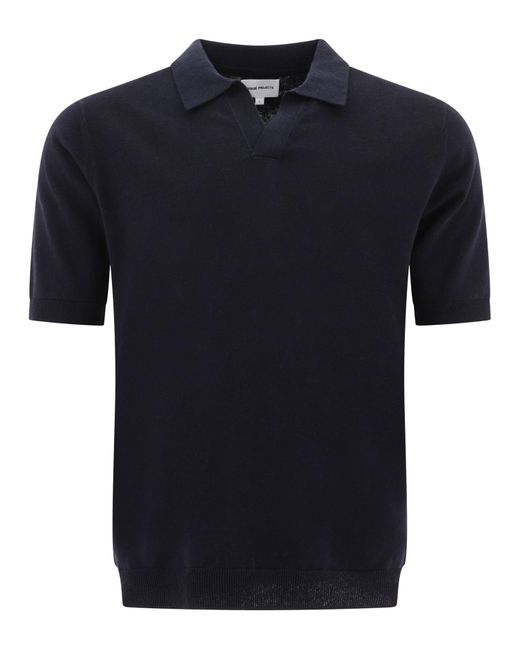 Norse Projects Black "Leif" Polo Shirt for men