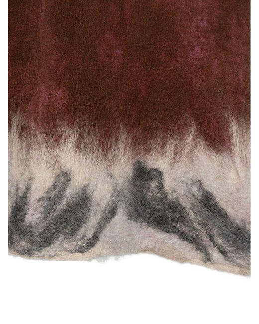 Silvana Manetti Brown Cashmere And Silk Scarf