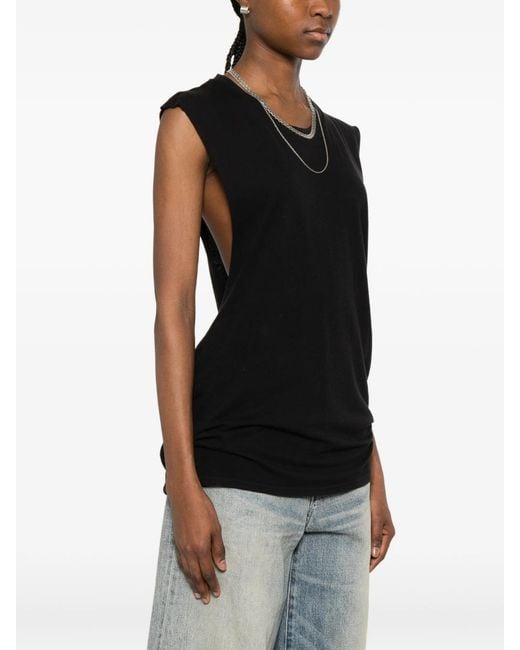 R13 Black Twisted Back Sleeveless T