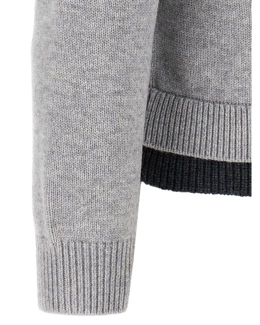 J.W. Anderson Gray 'Contrast Layered' Cardigan for men